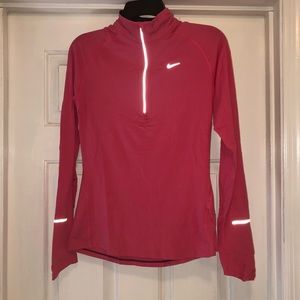 Nike Dry fit women’s pink Quarter Zip jacket SZ S